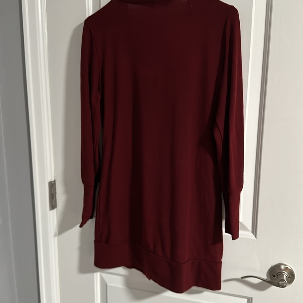 Women’s Red Button Down Cardigan - Picture 5 of 5
